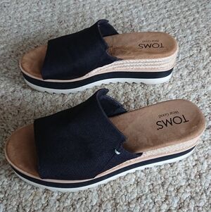 TOMS Diana Flatform Slide Wedge Sandals size 7